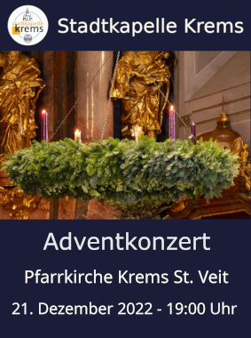 Adventkkranz in der Pfarrkirche Krems